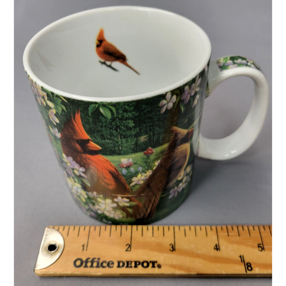 Cardinals Farm Barn Mug Reflective Art Country Music 14 fl oz Handled 4" Tall - Picture 8 of 11